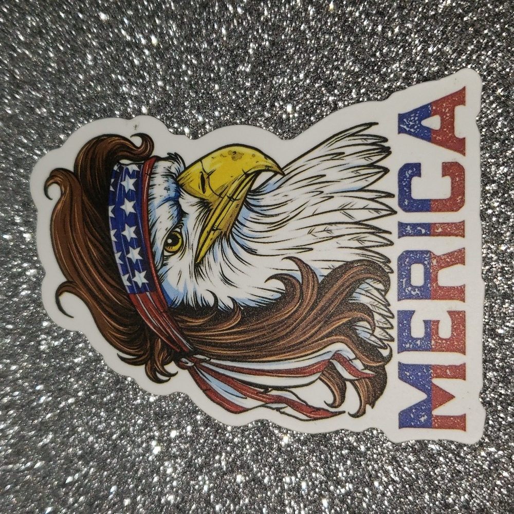 ART WATERPOOF Sticker American Flag eagle